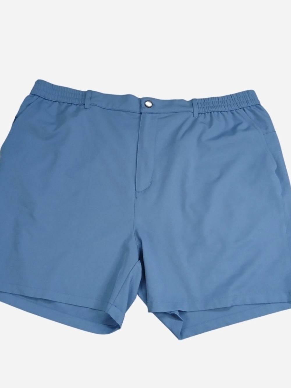 Gradual Men’s Blue Solid Chino Shorts Elastic Waist Big & Tall 3XL